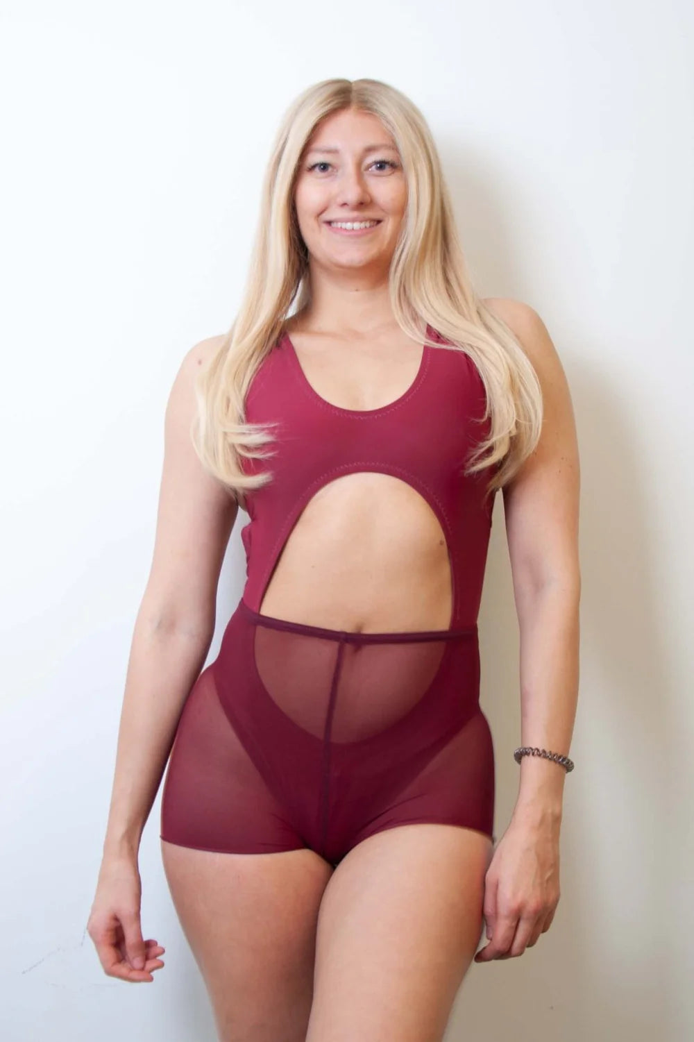 Mesh Shorts Burgundy