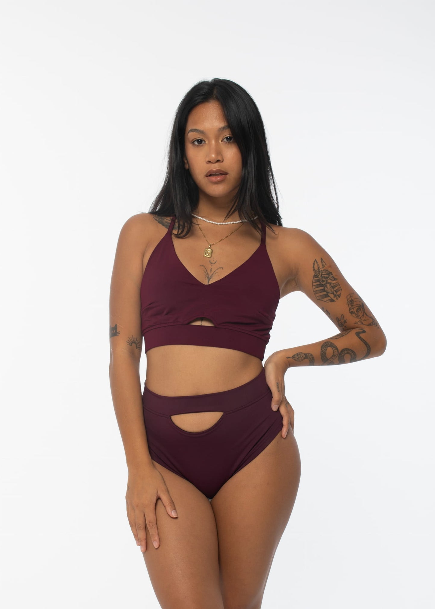 Moon Shorts Burgundy