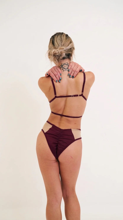 LOLA MESH BRALETTE - Plum