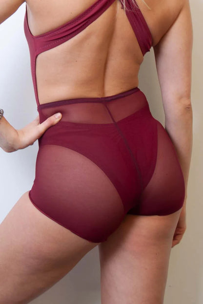 Mesh Shorts Burgundy
